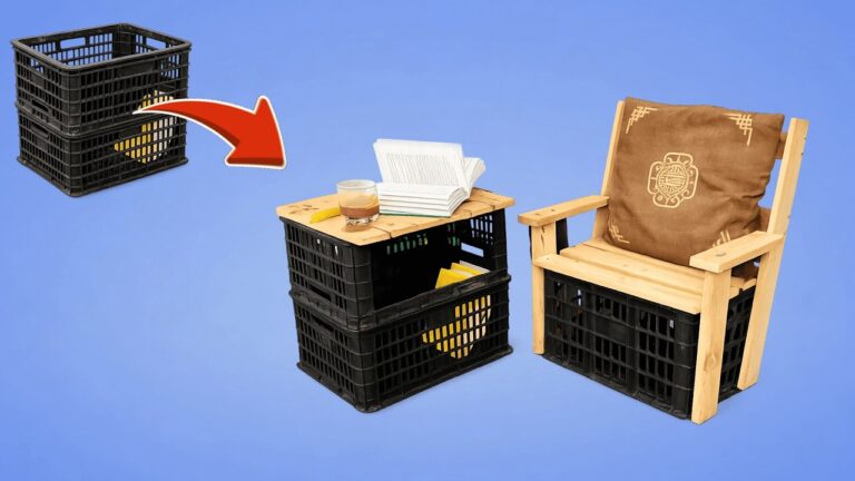5 kreative Ideen: Alte Plastikkisten zu stylischen Stühlen und Tischen umwandeln!
