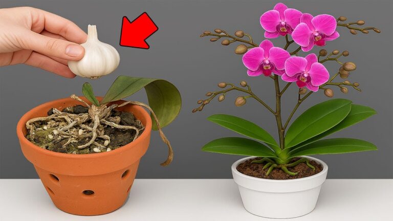 5 einfache Schritte, um verwelkte Orchideen mit Knoblauch zum Blühen zu bringen!