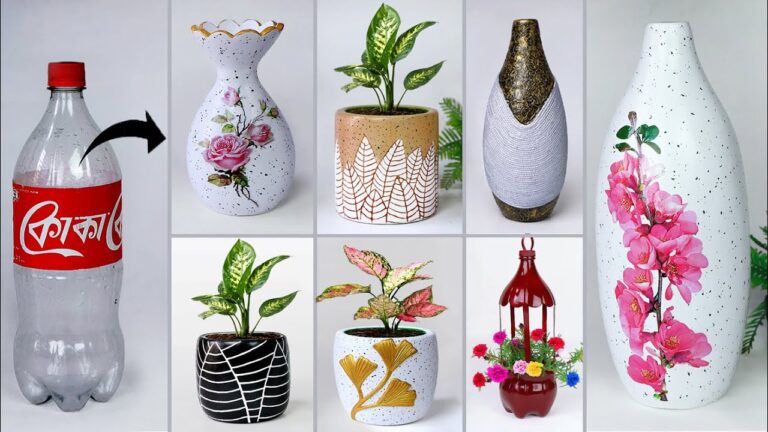 5 kreative Ideen für Blumenvasen aus Plastikflaschen selbst gemacht!