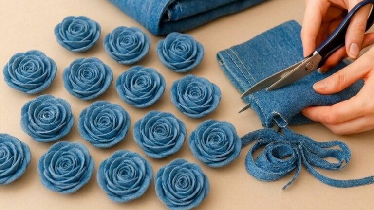 7 kreative Ideen: Blumen aus alten Jeans selbst machen und verkaufen!