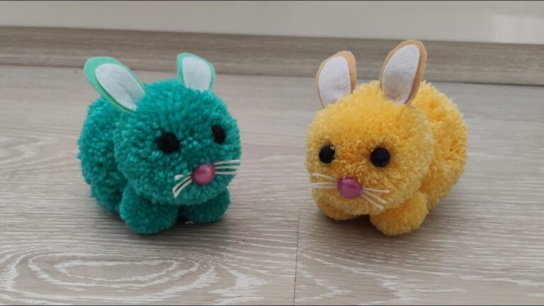 10 einfache Schritte: So machst du einen süßen Pompon-Hasen!🐰