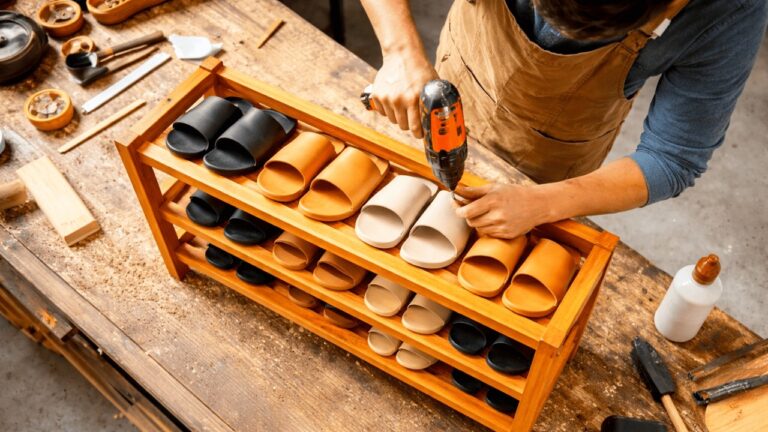 10 geniale Ideen, um aus Holzresten einen perfekten Schuhregal zu bauen!