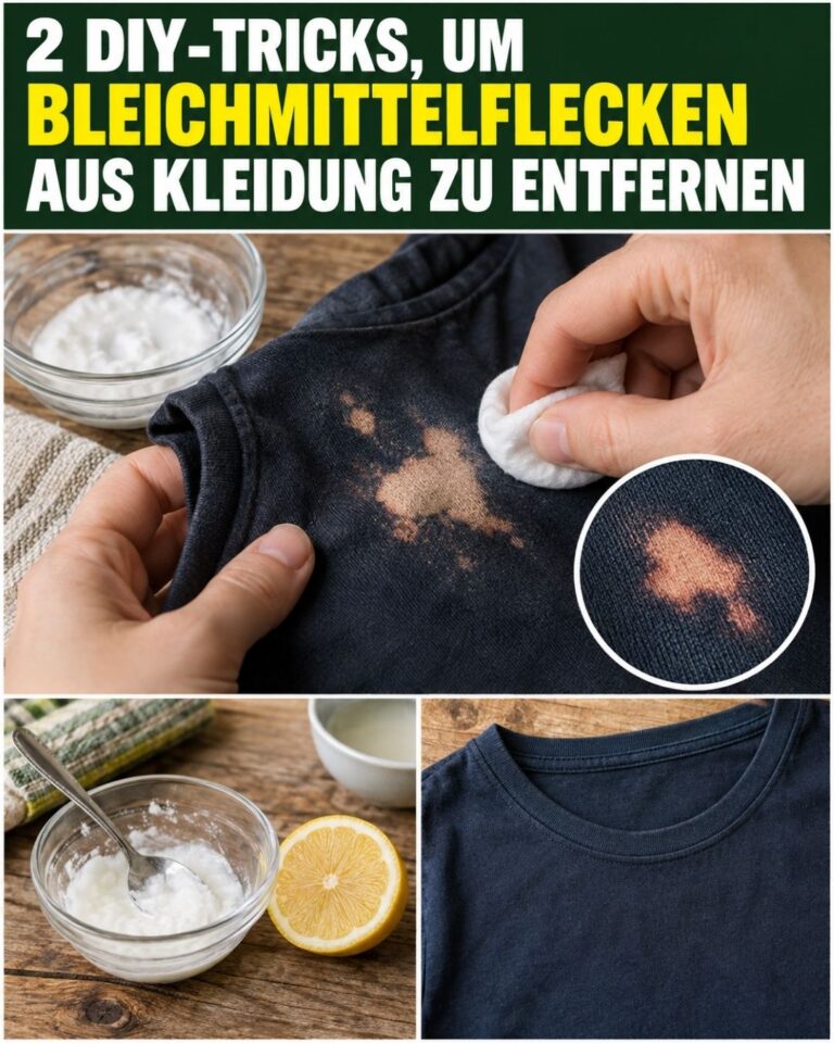 2 DIY-Tricks, um Bleichmittelflecken aus Kleidung zu entfernen