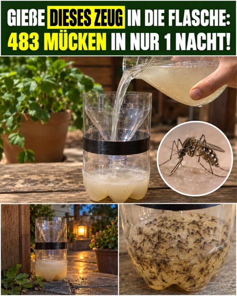 Gieße DIESES Zeug in die Flasche: 483 Mücken in nur 1 Nacht!
