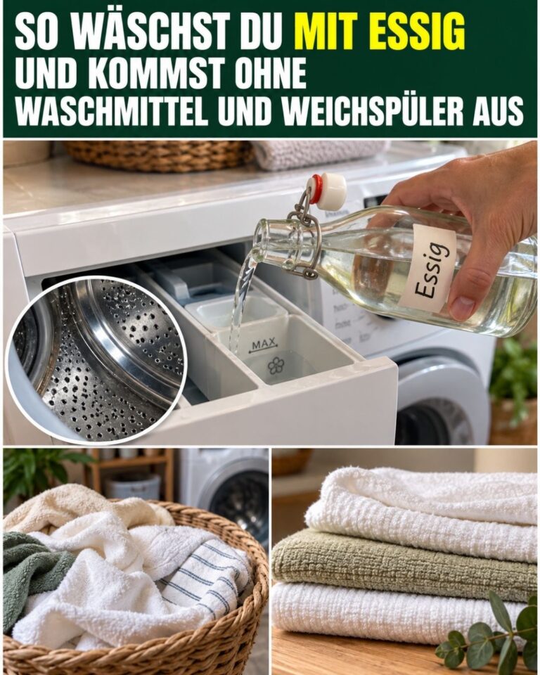 So wäschst du mit Essig und kommst ohne Waschmittel und Weichspüler aus