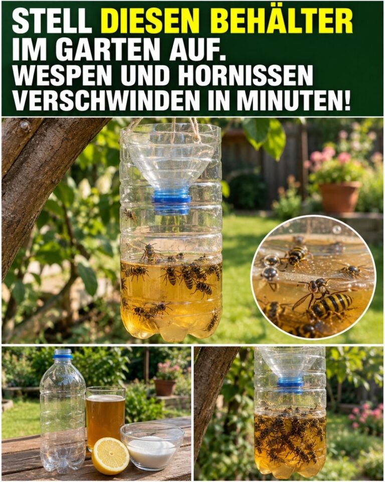 Stell DIESEN Behälter im Garten auf. Wespen und Hornissen verschwinden in Minuten!