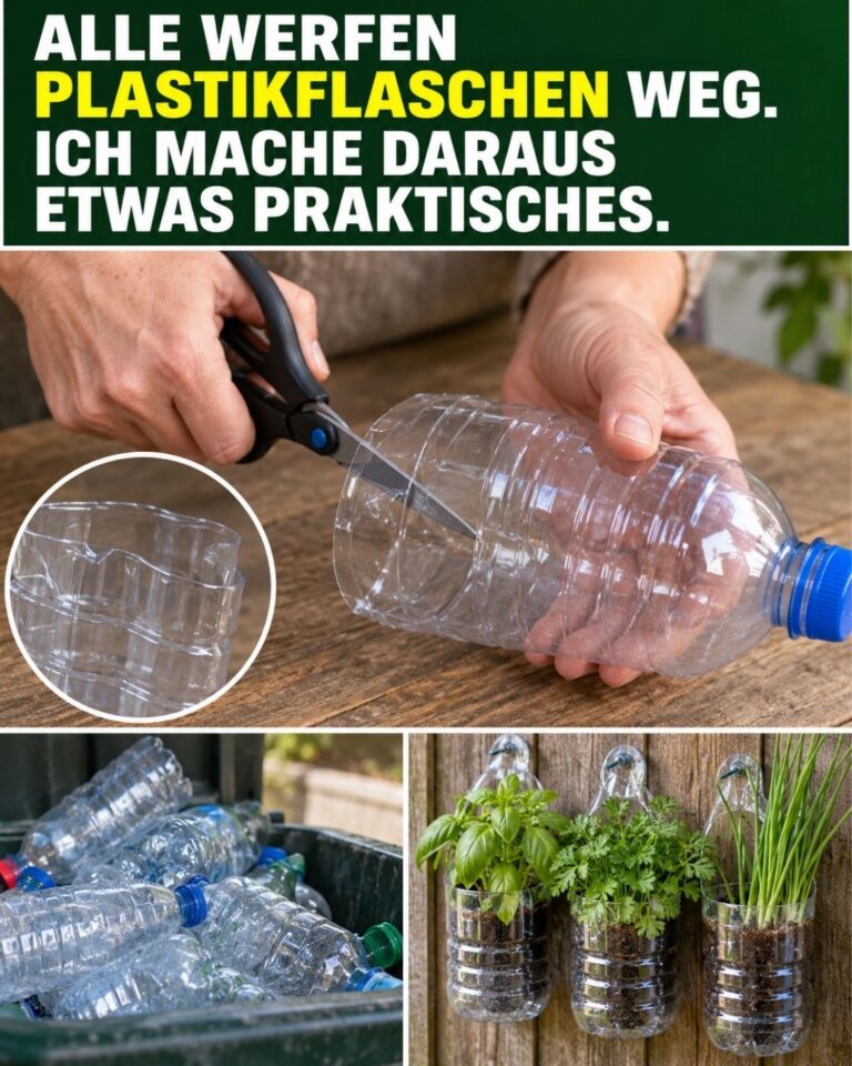 Alle werfen Plastikflaschen weg. Ich mache daraus etwas Praktisches