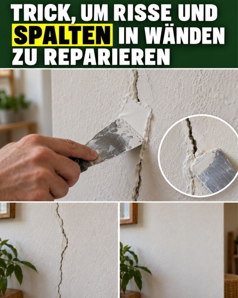 Trick, um Risse und Spalten in Wänden zu reparieren
