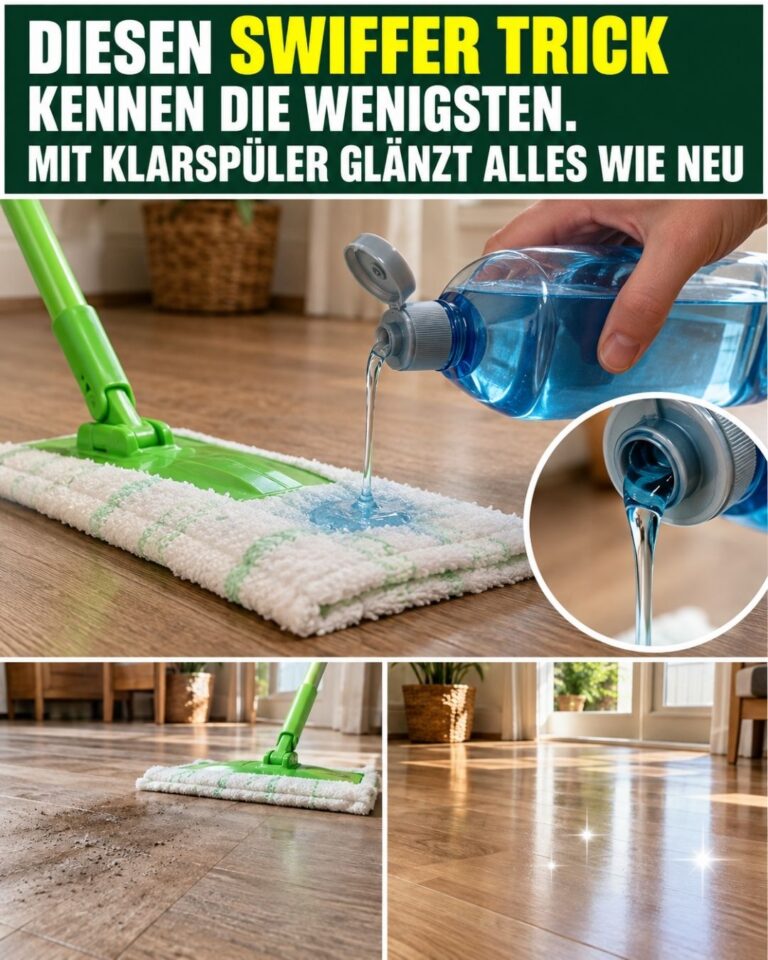 Diesen Swiffer Trick kennen die wenigsten. Mit Klarspüler glänzt alles wie neu