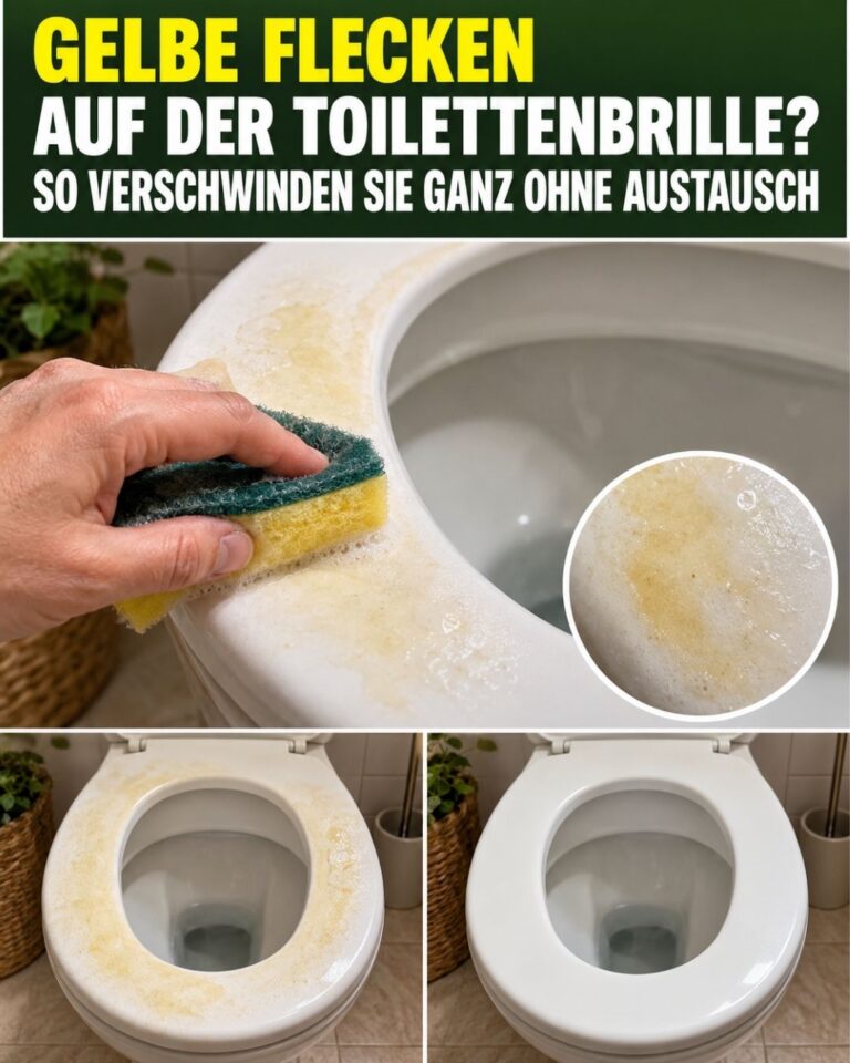 Gelbe Flecken auf der Toilettenbrille? So verschwinden sie ganz ohne Austausch