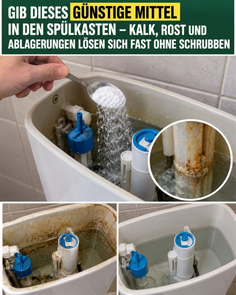 Gib dieses günstige Mittel in den Spülkasten — Kalk, Rost und Ablagerungen lösen sich fast ohne Schrubben