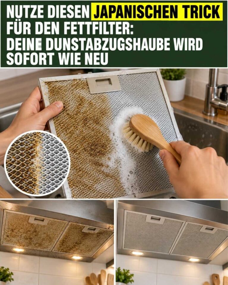 Probier diesen japanischen Trick für den Fettfilter — die Dunstabzugshaube wirkt sofort sauberer