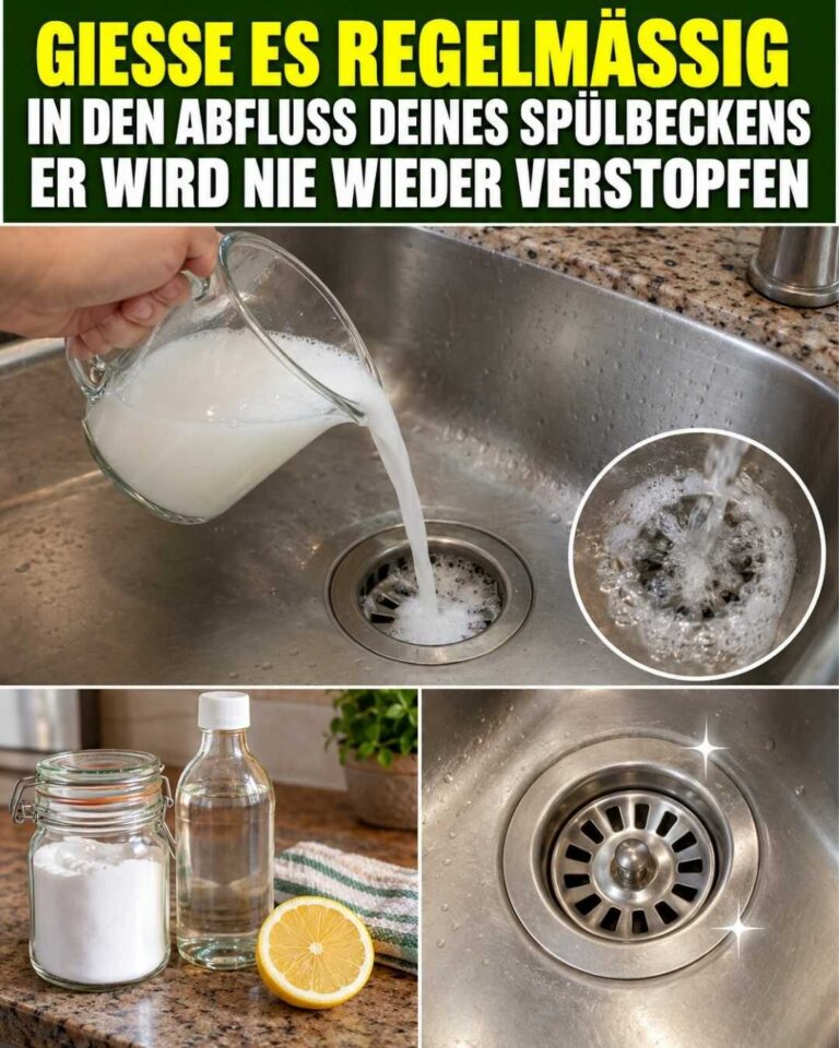 Gieße es regelmäßig in den Spülbecken-Abfluss 💥 So beugst du neuen Verstopfungen vor