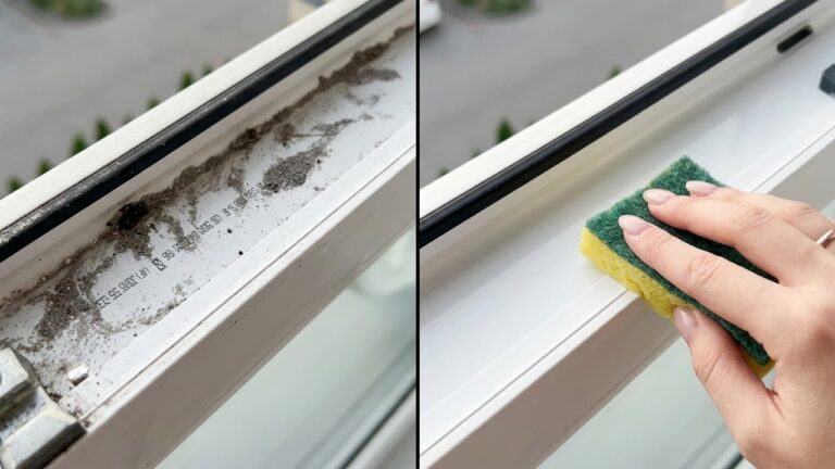 Sprühe das in die Fensterritzen. Staub kommt wie von einem Magneten angezogen heraus